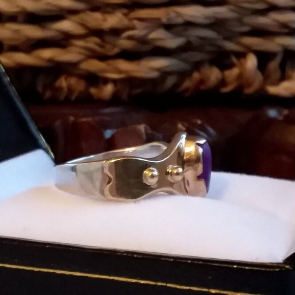 RARE Empire Ring | 18K Gold Amethyst | Antiquity, 1 of a kind Ring | Sterling + - Picture 6 of 8